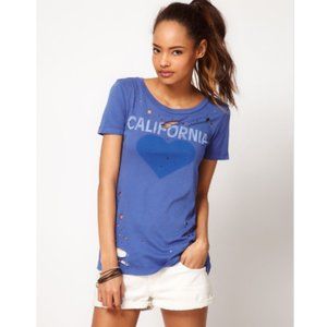 CHASER California Vintage Dyed distressed tee NWT